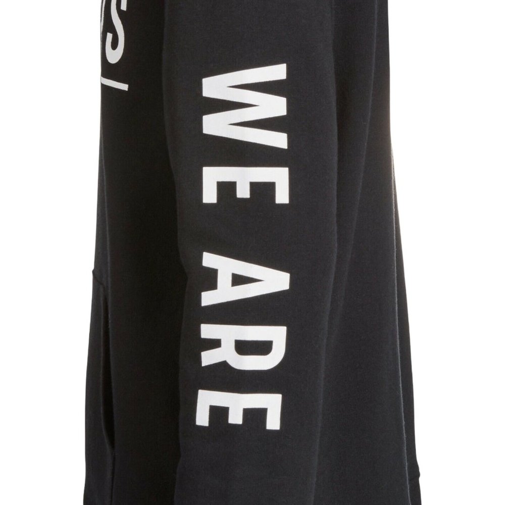 Ideology Big Boys Black White Future-Printed Words Hoodie  Large - Picture 5 of 8